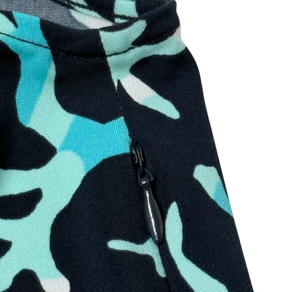 1X Michael Kors Ocean Coral Navy Turquoise Maxi Dress Cruise Beach Summer Knit - Picture 7 of 12